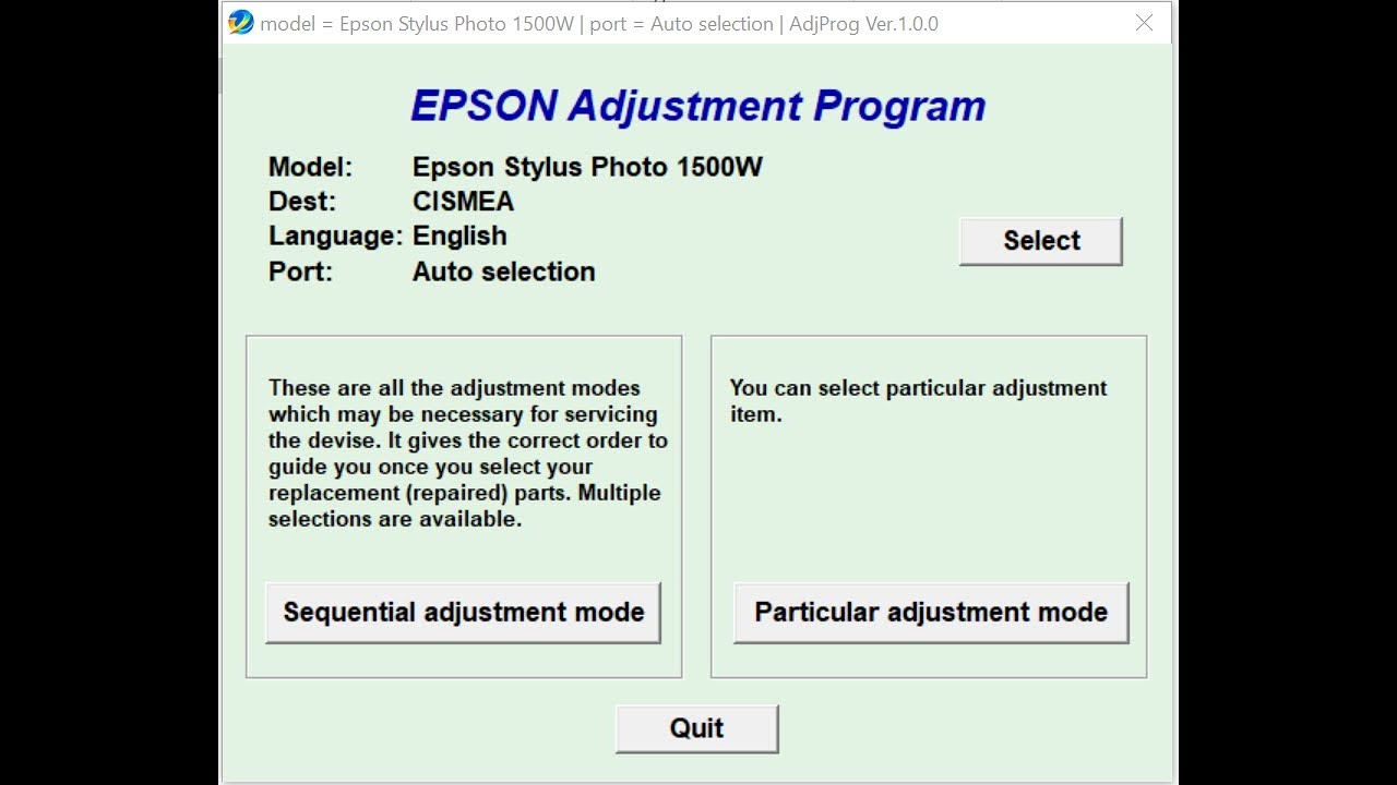 epson stylus photo 1500w adjustment program epson